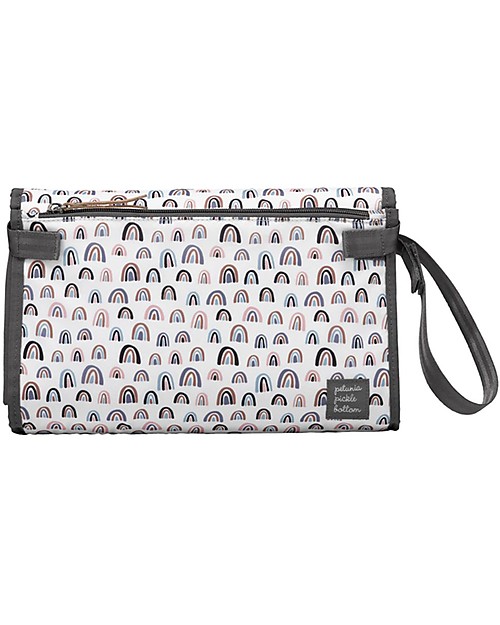 Petunia Pickle Bottom Pochette Porta Pannolini con Fasciatoio Pieghevole - Arcobaleni - Portatile Intelligente! Trousse e Pochette