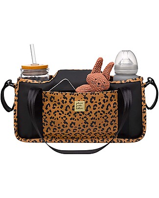 Petunia Pickle Bottom Portaoggetti per Passeggino in Ecopelle - Leopardato - Si adatta a tutti i Passegini! Accessori