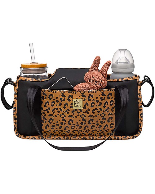Petunia Pickle Bottom Portaoggetti per Passeggino in Ecopelle - Leopardato - Si adatta a tutti i Passegini! Borse e Organizer