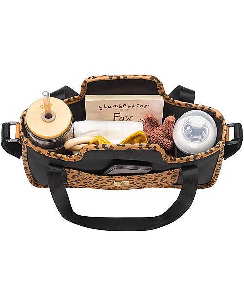 Petunia Pickle Bottom Portaoggetti per Passeggino in Ecopelle - Leopardato - Si adatta a tutti i Passegini! Borse e Organizer