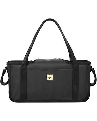 Petunia Pickle Bottom Portaoggetti per Passeggino in Ecopelle - Nero Opaco - Si adatta a tutti i Passegini! Borse e Organizer