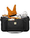 Petunia Pickle Bottom Portaoggetti per Passeggino in Ecopelle -  Nero Opaco - Si adatta a tutti i Passegini! Borse e Organizer