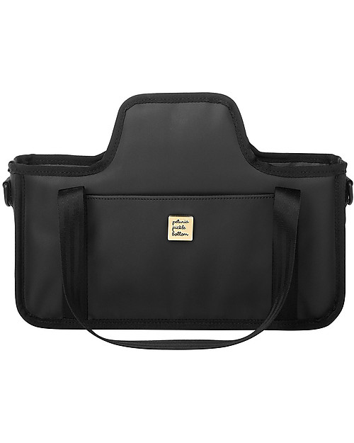 Petunia Pickle Bottom Portaoggetti per Passeggino in Ecopelle -  Nero Opaco - Si adatta a tutti i Passegini! Borse e Organizer