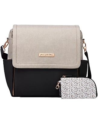 Petunia Pickle Bottom Zaino Boxy - Sabbia e Nero - Ampio con Dettagli Intelligenti e Fasciatoio Integrato Zaini Scuola