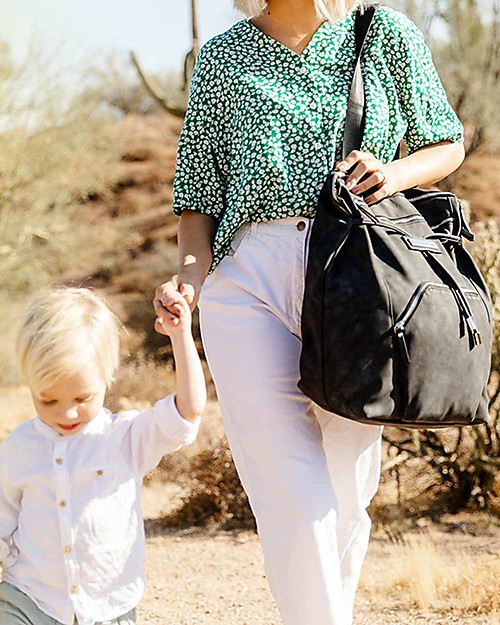 Petunia Pickle Bottom Zaino Cinch Convertibile - Grigio Scuro - Versatile e Intelligente in Ecopelle Opaca Zaini Fasciatoio