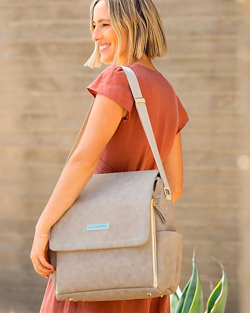 Petunia Pickle Bottom Zaino Fasciatoio Boxy - Grigio in Ecopelle- con Materassino per il Cambio Zaini Fasciatoio