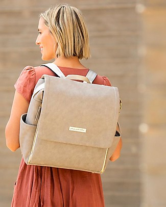 Petunia Pickle Bottom Zaino Fasciatoio Boxy - Grigio in Ecopelle- con Materassino per il Cambio Zaini
