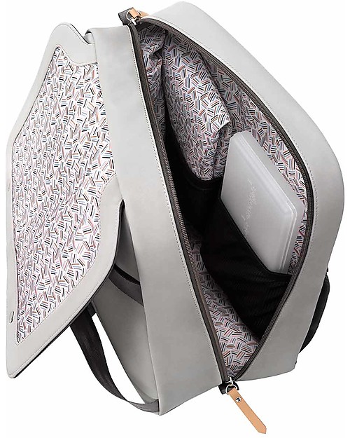 Petunia Pickle Bottom Zaino Meta - Grigio Perla - Soluzione Ultraleggera Funzionale ed Elegante per Te e il tuo Bambino! Zaini Fasciatoio