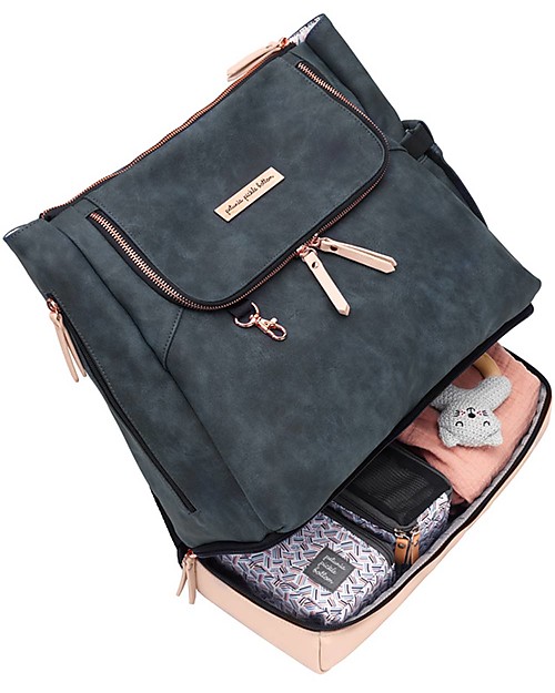 Petunia Pickle Bottom Zaino Pivot- Azzurro e Rosa - Design Moderno ed Interni Spaziosi si converte da Pratico Zaino a Borsa Zaini Fasciatoio