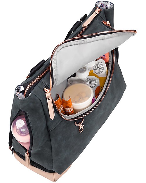 Petunia Pickle Bottom Zaino Pivot- Azzurro e Rosa - Design Moderno ed Interni Spaziosi si converte da Pratico Zaino a Borsa Zaini Fasciatoio