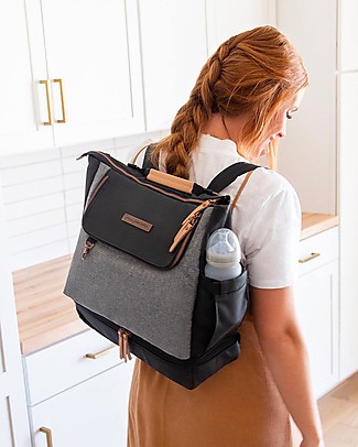 Petunia Pickle Bottom Zaino Pivot- Grafite/Nero - Design Moderno ed Interni Spaziosi si converte da Pratico Zaino a Borsa! Zaini Scuola