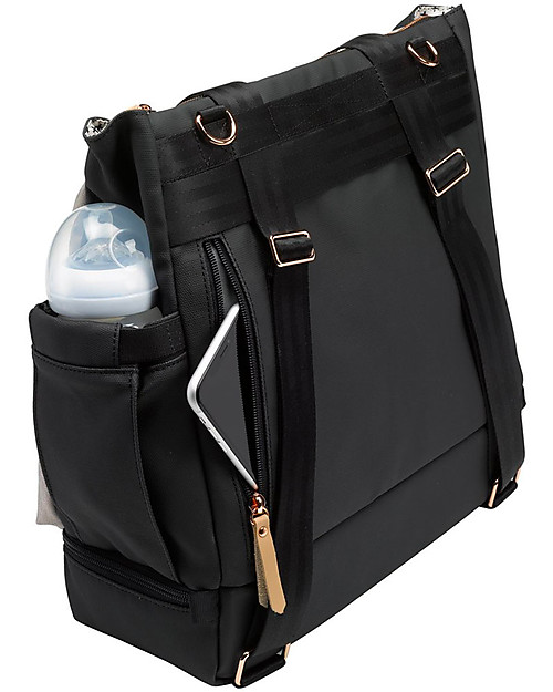 Petunia Pickle Bottom Zaino Pivot- Sabbia/Nero - Design Moderno ed Interni Spaziosi si converte da Pratico Zaino a Borsa Zaini Fasciatoio