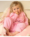 Piccalilly Pigiama Quadretti Vichy Rosa - 100% Flanella di Cotone Bio - morbido e caldo! Pigiami