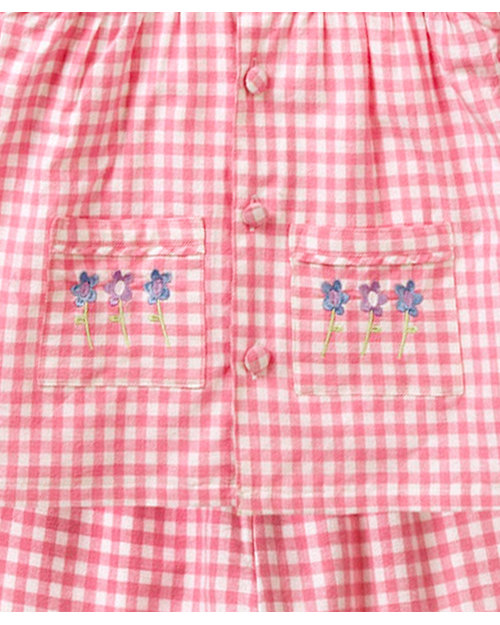 Piccalilly Pigiama Quadretti Vichy Rosa - 100% Flanella di Cotone Bio - morbido e caldo! Pigiami