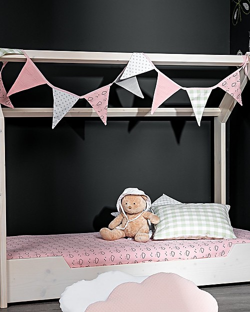 Picci Bandierina Decorativa Letto Liberty, Rosa - 350 cm Decorazioni da Parete