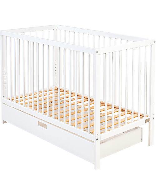 Picci Cassetto Contenitore per Lettino Twist - Extra Spazio - Bianco - 57x114,5 cm Letti Trasformabili