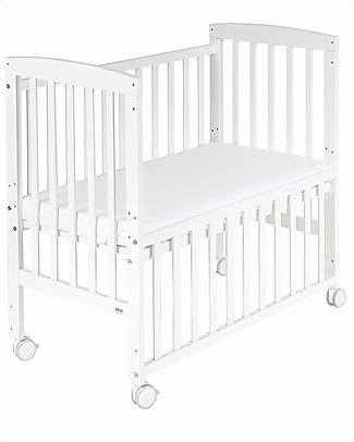 Picci Culla Next to Me / Lettino in Legno Lella, Bianco - Materasso incluso! Culle Co-Sleeping