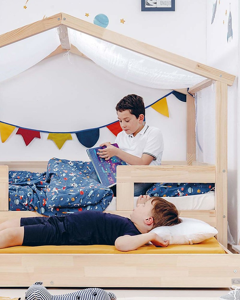 Letto a baldacchino, letto Montessori, tenda da gioco per bambini