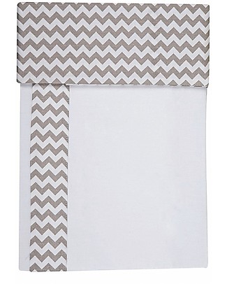 Picci Set Lenzuola per Culla da Co-Sleeping Lella, 3 pezzi, Zig Zag Grigio - Lenzuolo, coprimaterasso e federa Biancheria Culla