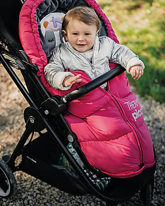 Picci Thermo Big con Zip, Rosa Bubble - Sacco Invernale Universale per Passeggino Sacchi Passeggino