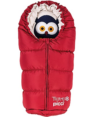 Picci Thermo Big con Zip - Rosso - Sacco Invernale Universale per Passeggino Sacchi Nanna Pesanti
