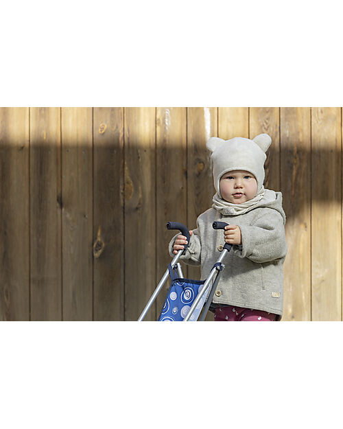 Pickapooh Cappellino Invernale Bea - Beige Melange - con Orecchie - 100% Lana Merino Cappelli Invernali