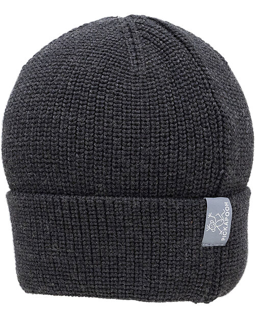 Pickapooh Cappellino Invernale Ben - Grigio Scuro - Lana Merino e Seta Cappelli Invernali