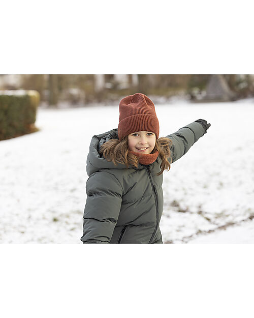 Pickapooh Cappellino Invernale Ben - Terracotta - Lana Merino e Seta Cappelli Invernali