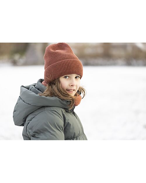 Pickapooh Cappellino Invernale Ben - Terracotta - Lana Merino e Seta Cappelli Invernali