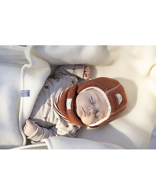 Pickapooh Cappellino Invernale Jan - Terracotta - con Laccino per Chiusura - 100% Lana Merino Cappelli Invernali