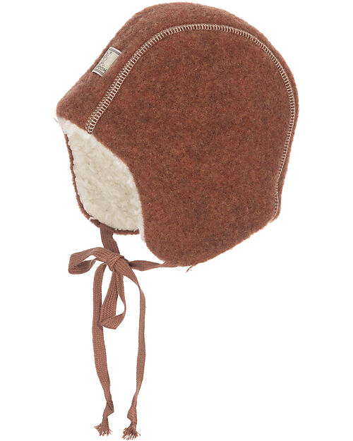 Pickapooh Cappellino Invernale Jan - Terracotta - con Laccino per Chiusura - 100% Lana Merino Cappelli Invernali