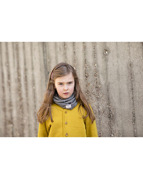 Pickapooh Scaldacollo Multifunzione - Grigio - Lana Merino e Seta Sciarpe