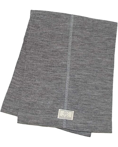 Pickapooh Scaldacollo Multifunzione - Grigio - Lana Merino e Seta Sciarpe