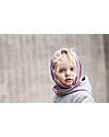 Pickapooh Scaldacollo Multifunzione - Righe - Viola e Beige - Lana Merino e Seta Sciarpe