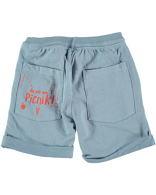 Picnik Pantaloncini Corti La vie en, Celeste - 100% Cotone Pantaloni Corti