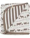 Pigeon - Organics for Kids Coperta Fattoria Grigia - Cotone Bio Swaddle di Mussola