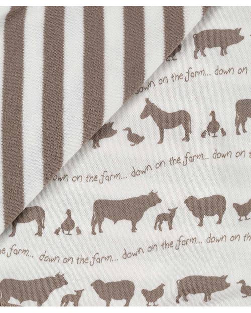 Pigeon - Organics for Kids Coperta Fattoria Grigia - Cotone Bio Swaddle di Mussola