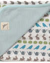 Pigeon - Organics for Kids Copertina Springtime Azzurra - 100% Cotone Bio (doppio strato morbida e calda) Swaddle di Mussola
