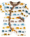 Pigeon - Organics for Kids Tutina Elefanti Kaki - Cotone Bio Tutine Lunghe