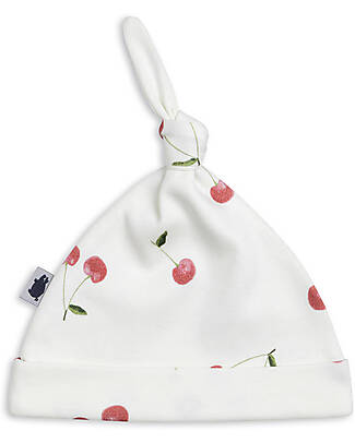 Pink No More 2 Cappellini Neonato - Ciliegie e Bianco - 100% Cotone Oeko-Tex Cappelli Neonato
