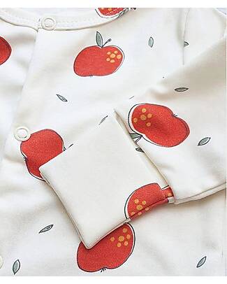 Pink No More Tutina Maniche Lunghe - Mele - 100% Cotone Oeko-Tex Tutine Lunghe