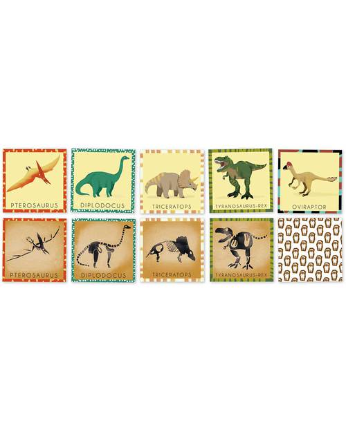 Pirouette Cacahouète Gioco Memory “Il Dinosauro e il suo Scheletro” - Cartone Riciclato Memory