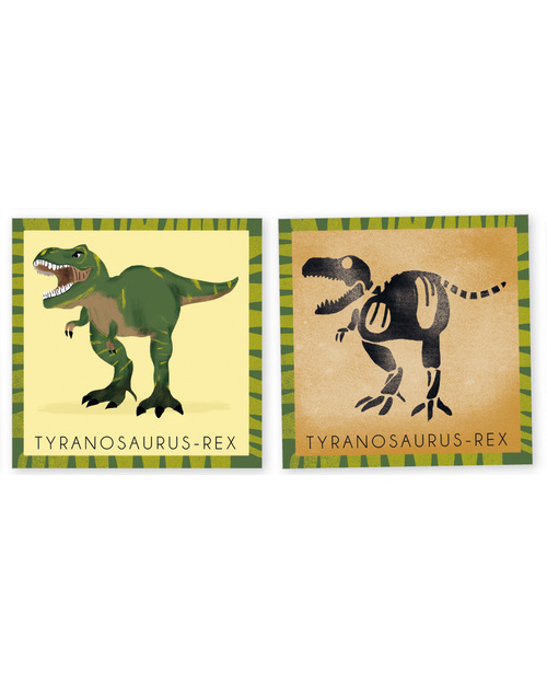 Pirouette Cacahouète Gioco Memory “Il Dinosauro e il suo Scheletro” - Cartone Riciclato Memory