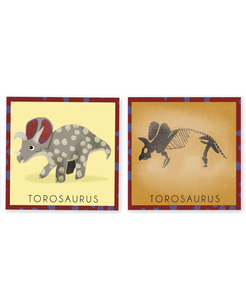 Pirouette Cacahouète Gioco Memory “Il Dinosauro e il suo Scheletro” - Cartone Riciclato Memory