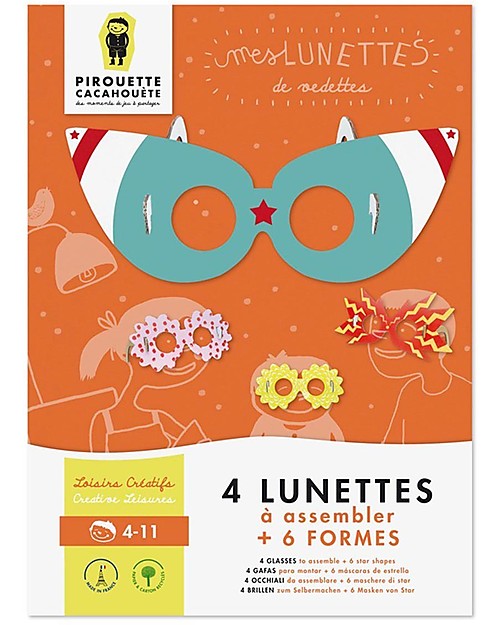 Pirouette Cacahouète I Miei Occhiali da Star - Occhiali in Cartone Riciclato Travestimenti