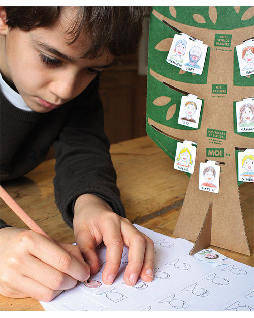 Pirouette Cacahouète Il Mio Albero Genealogico - in cartone riciclato Kit Fai Da Te
