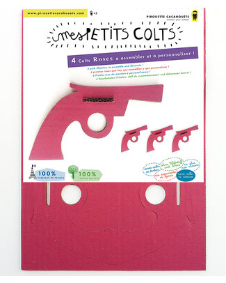 Pirouette Cacahouète Le Mie Piccole Colts Rosa - Cartone Riciclato (4 pezzi) Carta e Cartone