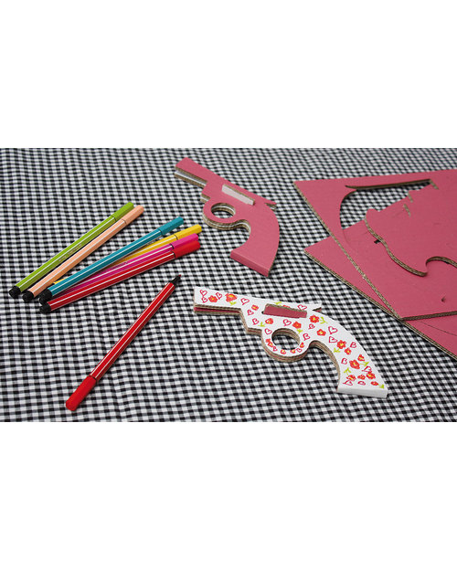 Pirouette Cacahouète Le Mie Piccole Colts Rosa - Cartone Riciclato (4 pezzi) Travestimenti