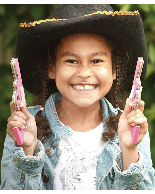 Pirouette Cacahouète Le Mie Piccole Colts Rosa - Cartone Riciclato (4 pezzi) Travestimenti