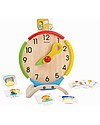 PlanToys Activity Clock, Orologio delle Attività in Legno - Insegna la percezione del tempo! Giochi Montessoriani